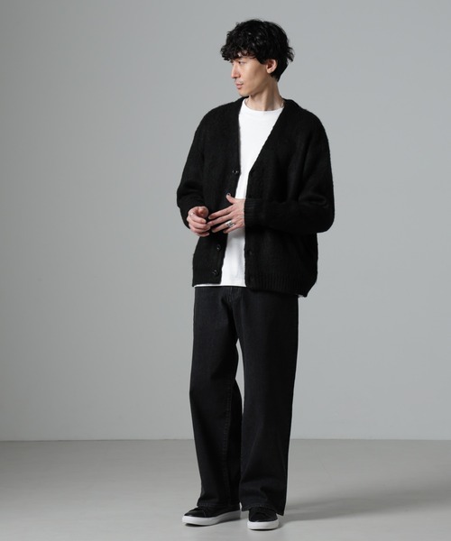 NANO universe（ナノユニバース）の「モヘヤライクニットカーディガン（カーディガン/ボレロ・メンズ・ブラウン/ネイビー/ブラック/パープル/グリーン・L/M/S）」の9枚目の写真