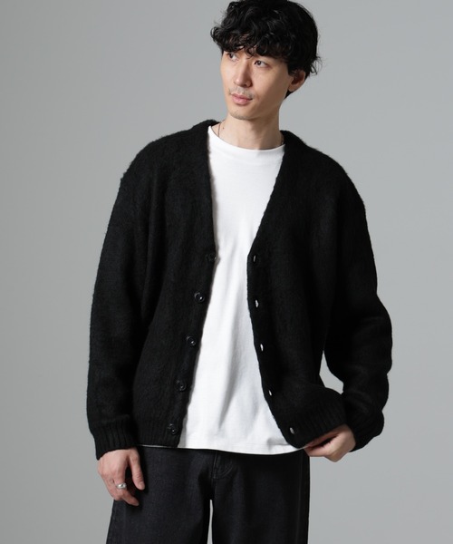 NANO universe（ナノユニバース）の「モヘヤライクニットカーディガン（カーディガン/ボレロ・メンズ・ブラウン/ネイビー/ブラック/パープル/グリーン・L/M/S）」の8枚目の写真