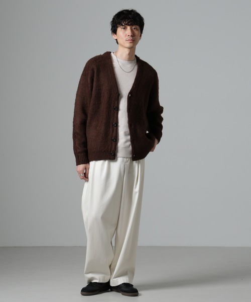 NANO universe（ナノユニバース）の「モヘヤライクニットカーディガン（カーディガン/ボレロ・メンズ・ブラウン/ネイビー/ブラック/パープル/グリーン・L/M/S）」の18枚目の写真