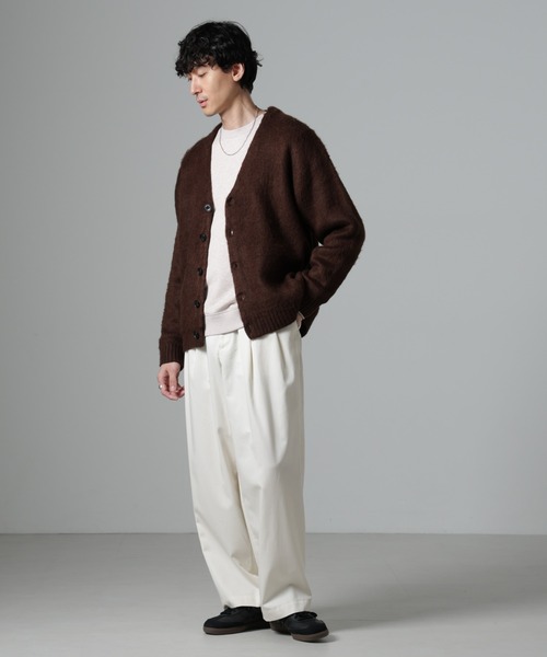 NANO universe（ナノユニバース）の「モヘヤライクニットカーディガン（カーディガン/ボレロ・メンズ・ブラウン/ネイビー/ブラック/パープル/グリーン・L/M/S）」の19枚目の写真