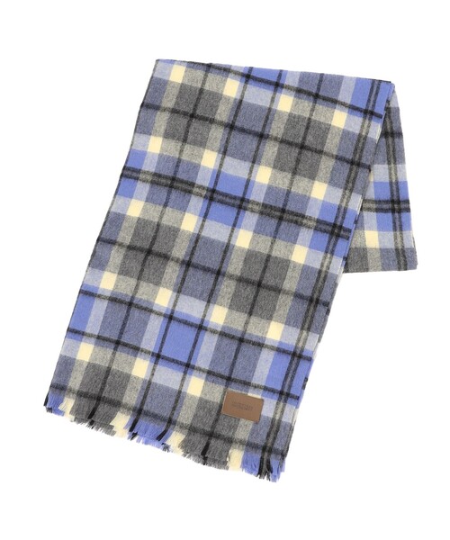 MACKINTOSH PHILOSOPHY（ﾏｯｷﾝﾄｯｼｭ ﾌｨﾛｿﾌｨｰ）の「ウォッシャブルカシミヤハウスチェックストール（ストール/ショール・レディース・ベージュ/ライトブルー・FREE）」の6枚目の写真