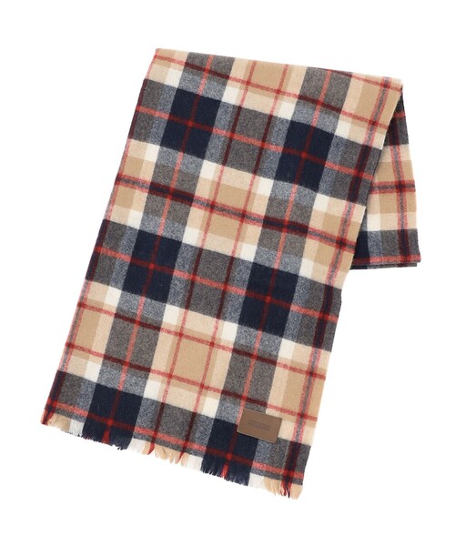 MACKINTOSH PHILOSOPHY（ﾏｯｷﾝﾄｯｼｭ ﾌｨﾛｿﾌｨｰ）の「ウォッシャブルカシミヤハウスチェックストール（ストール/ショール・レディース・ベージュ/ライトブルー・FREE）」の7枚目の写真