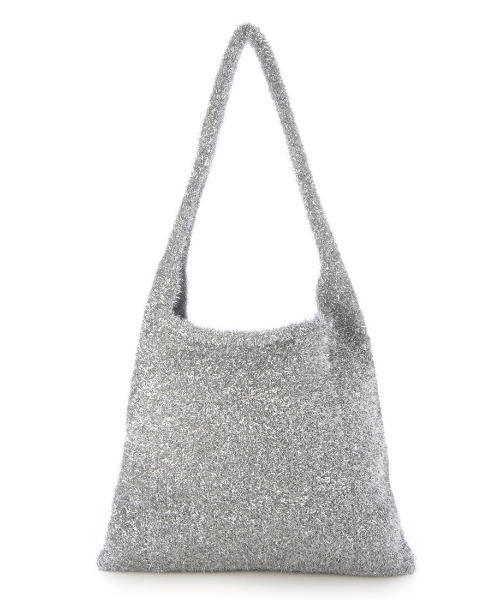 cache cache（カシュ カシュ）の「カシュカシュ cachecache / シャギーラメワンハンドルトートバッグ（トートバッグ・レディース・シルバー/ブラック・FREE）」の6枚目の写真