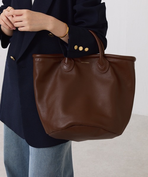 PAPILLONNER（パピヨネ）の「SEAU/バケツトートレザーバッグ/軽量/WEB限定（トートバッグ・レディース・シルバー/ブラック/ダークブラウン・FREE）」の12枚目の写真