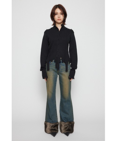 LAGUA GEM（ラグアジェム）の「MELLOW  CLASH  ニット（ニット/セーター・レディース・ブラック/グレー/バーガンディー・FREE）」の6枚目の写真