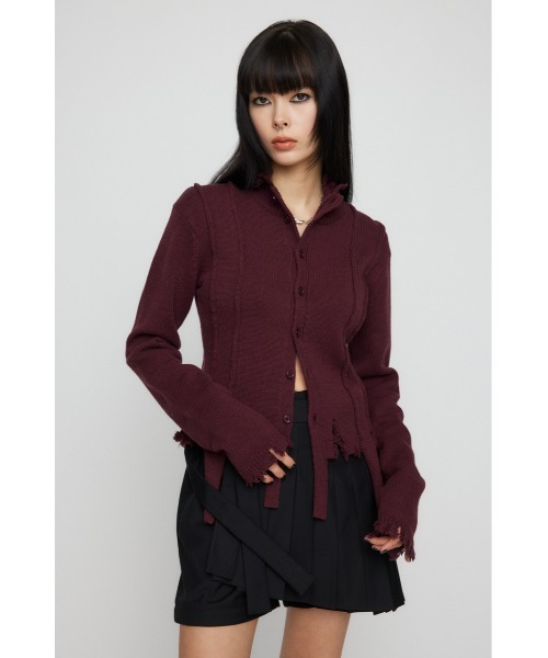 LAGUA GEM（ラグアジェム）の「MELLOW  CLASH  ニット（ニット/セーター・レディース・ブラック/グレー/バーガンディー・FREE）」の11枚目の写真