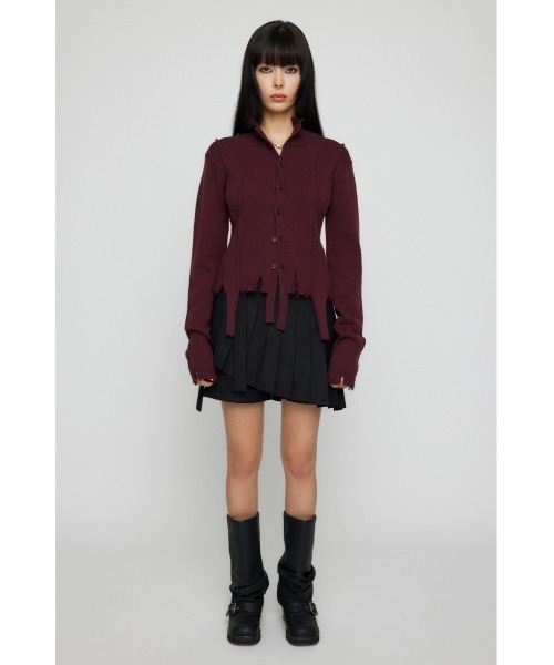 LAGUA GEM（ラグアジェム）の「MELLOW  CLASH  ニット（ニット/セーター・レディース・ブラック/グレー/バーガンディー・FREE）」の12枚目の写真