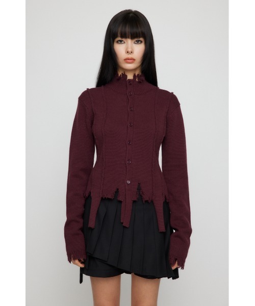 LAGUA GEM（ラグアジェム）の「MELLOW  CLASH  ニット（ニット/セーター・レディース・ブラック/グレー/バーガンディー・FREE）」の13枚目の写真