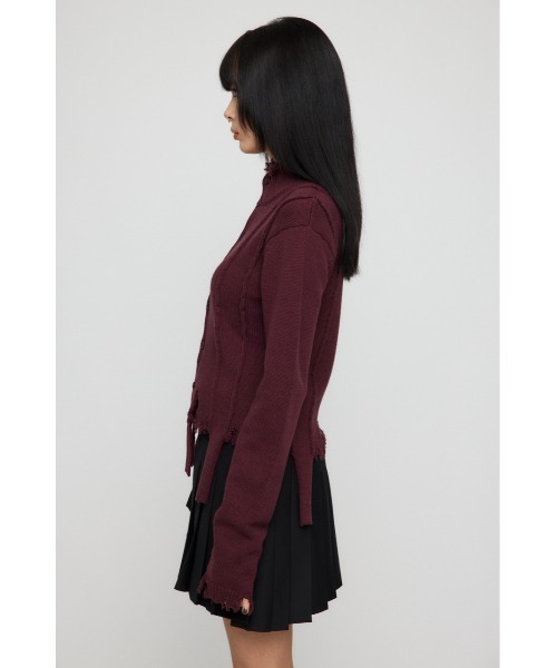 LAGUA GEM（ラグアジェム）の「MELLOW  CLASH  ニット（ニット/セーター・レディース・ブラック/グレー/バーガンディー・FREE）」の14枚目の写真