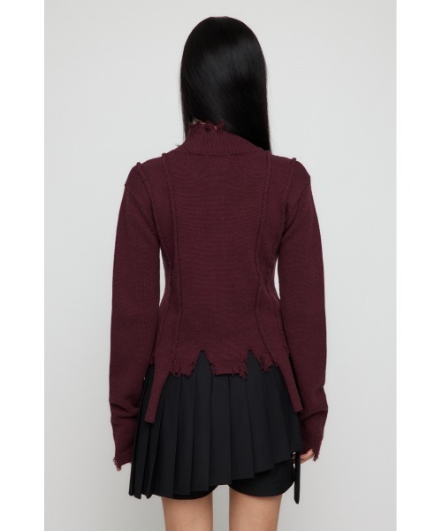 LAGUA GEM（ラグアジェム）の「MELLOW  CLASH  ニット（ニット/セーター・レディース・ブラック/グレー/バーガンディー・FREE）」の15枚目の写真