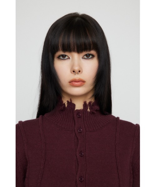 LAGUA GEM（ラグアジェム）の「MELLOW  CLASH  ニット（ニット/セーター・レディース・ブラック/グレー/バーガンディー・FREE）」の16枚目の写真