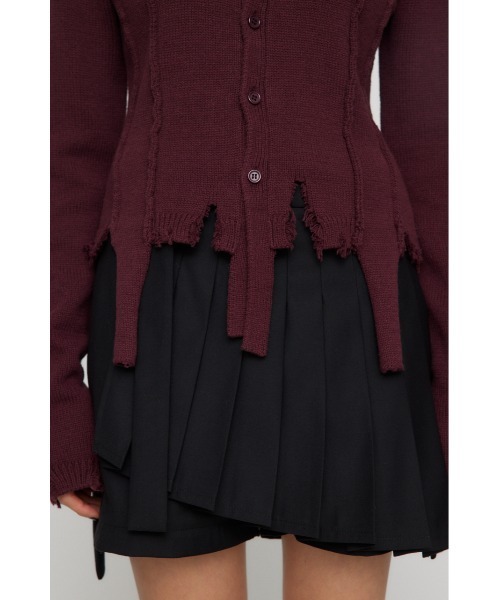 LAGUA GEM（ラグアジェム）の「MELLOW  CLASH  ニット（ニット/セーター・レディース・ブラック/グレー/バーガンディー・FREE）」の17枚目の写真