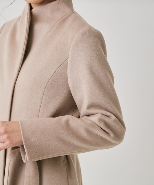 COUP DE CHANCE（クードシャンス）の「【カシミヤ混／日本製】Iラインスタンドウィングカラーコート（その他アウター・レディース・ライトグレー系3/ブラック/ネイビー/ベージュ/オフホワイト・36/38/40/34）」の15枚目の写真