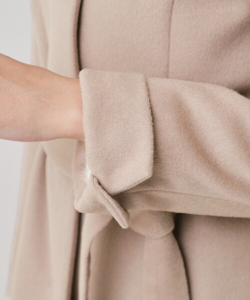 COUP DE CHANCE（クードシャンス）の「【カシミヤ混／日本製】Iラインスタンドウィングカラーコート（その他アウター・レディース・ライトグレー系3/ブラック/ネイビー/ベージュ/オフホワイト・36/38/40/34）」の16枚目の写真