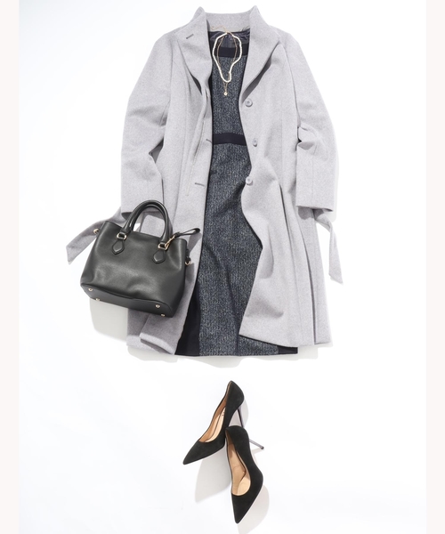 専用です！！高級白タグカシミヤ混シャギーコート ローズブラウン サイズ40 カシミヤ混／日本製】Iラインスタンドウィングカラーコート（その他