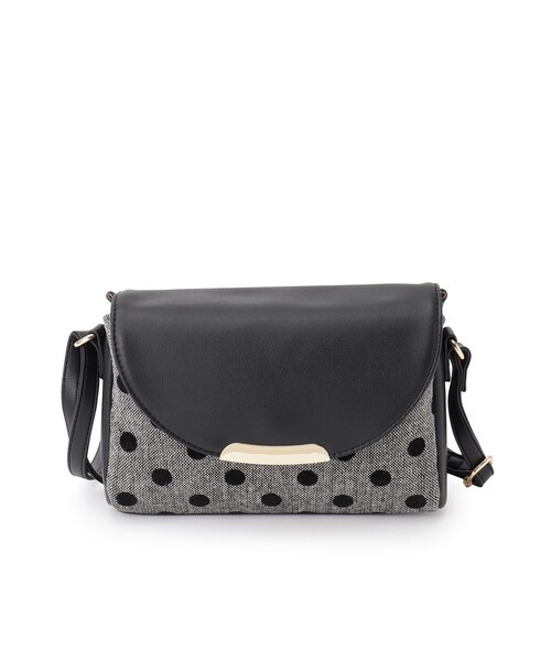 SHOO・LA・RUE（シューラルー）の「◆コーデを彩る 生地コンビ フラップショルダーバッグ（ショルダーバッグ・レディース・ブラック系1/ブラック系3/ダークブラウン系1・00）」の16枚目の写真