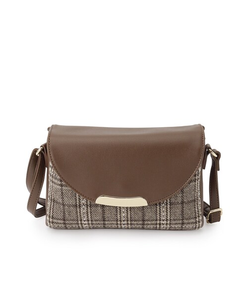 SHOO・LA・RUE（シューラルー）の「◆コーデを彩る 生地コンビ フラップショルダーバッグ（ショルダーバッグ・レディース・ブラック系1/ブラック系3/ダークブラウン系1・00）」の17枚目の写真