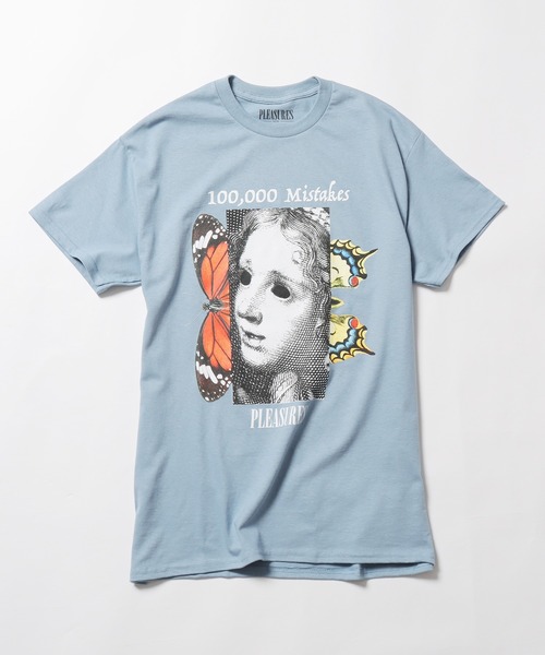 海外限定 PLEASURES デソレイション グラフィック 半袖 Tシャツ PLEASURES/プレジャーズ MISTAKES T-SHIRT Tシャツ