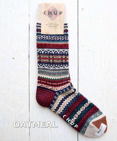 CHUP(チュプ)の「CHUP(チュプ) "HAPPY HOLIDAYS(ハッピーホリデイズ)" ソックス 2024-25年秋冬☆数量限定生産(ソックス/靴下・レディース・グレー/ネイビー/インディゴブルー/オートミール・SMALL/MEDIUM)」の3枚目の写真