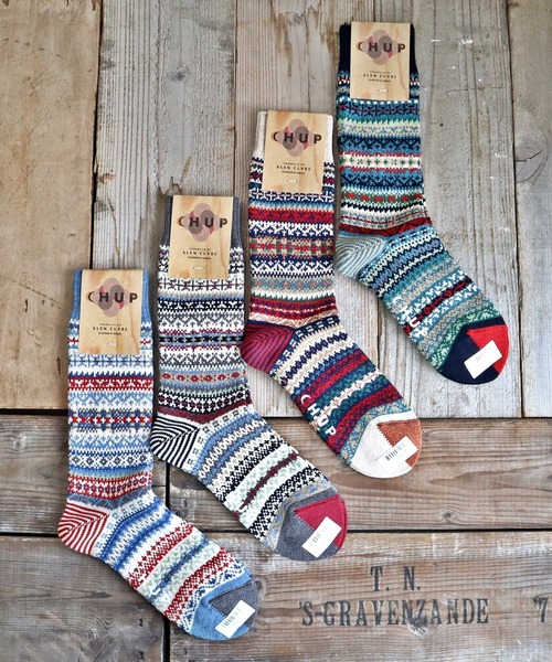 CHUP(チュプ)の「CHUP(チュプ) "HAPPY HOLIDAYS(ハッピーホリデイズ)" ソックス 2024-25年秋冬☆数量限定生産(ソックス/靴下・レディース・グレー/ネイビー/インディゴブルー/オートミール・SMALL/MEDIUM)」の6枚目の写真
