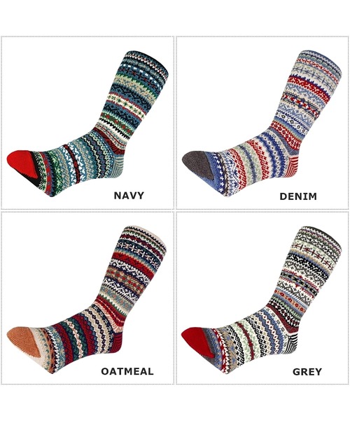 CHUP(チュプ)の「CHUP(チュプ) "HAPPY HOLIDAYS(ハッピーホリデイズ)" ソックス 2024-25年秋冬☆数量限定生産(ソックス/靴下・レディース・グレー/ネイビー/インディゴブルー/オートミール・SMALL/MEDIUM)」の8枚目の写真