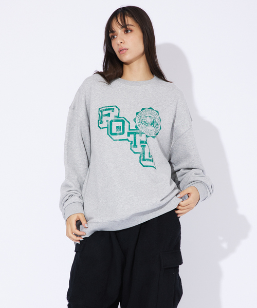 FRUIT OF THE LOOM(フルーツオブザルーム)の「【FRUIT OF THE LOOM/フルーツオブザルーム】カレッジレトロプリントロゴクルースウェット/FTL RETRO LOGO SWEAT(スウェット・メンズ・ネイビー/グレー/ブラック・M/XL/L)」の3枚目の写真