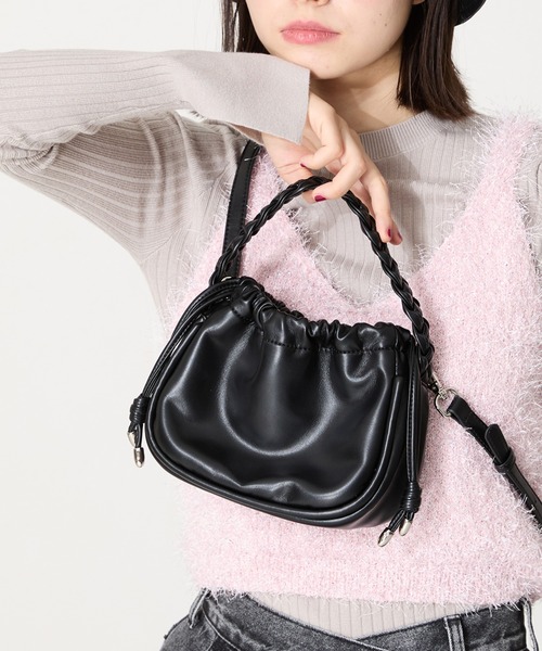 ORiental TRaffic（オリエンタルトラフィック）の「編み込みハンドバッグ BA-244（ハンドバッグ・レディース・ブラック/ブルー/シルバー・ﾌﾘ-）」の18枚目の写真