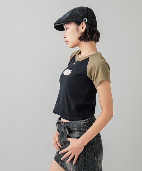セール】OVAL LOGO EMBROIDERY RAGLAN S/S BABY TEE（Tシャツ