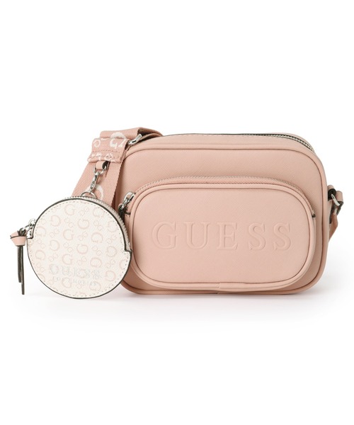 Guess(ゲス)の「LYA Mini Double Zip Crossbody(ショルダーバッグ・レディース・ブラック/ライトピンク/ストーン/ネイビー・ONE SIZE)」の4枚目の写真