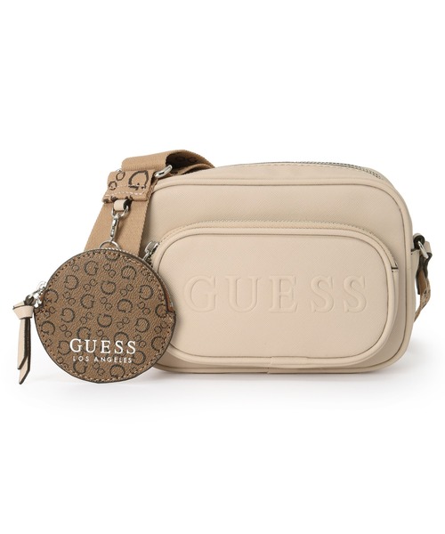 Guess(ゲス)の「LYA Mini Double Zip Crossbody(ショルダーバッグ・レディース・ブラック/ライトピンク/ストーン/ネイビー・ONE SIZE)」の2枚目の写真
