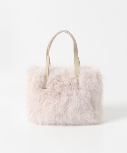 URBAN RESEARCH ROSSO WOMEN（アーバンリサーチ　ロッソ）の「フラッフィーハンドバッグ（ハンドバッグ・レディース・モカ/オフホワイト/ピンク・-）」の6枚目の写真