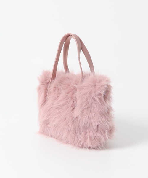 URBAN RESEARCH ROSSO WOMEN（アーバンリサーチ　ロッソ）の「フラッフィーハンドバッグ（ハンドバッグ・レディース・モカ/オフホワイト/ピンク・-）」の9枚目の写真