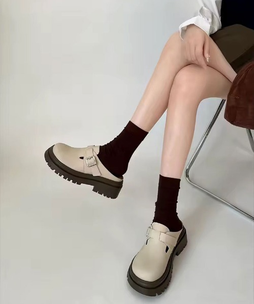 ammy.(エイミードット)の「【 ammy. / エイミードット 】 厚底 サボサンダル / クロッグシューズ(サンダル・レディース・ライトベージュ/ベージュ/ブラウン・38/39/37/36)」の3枚目の写真