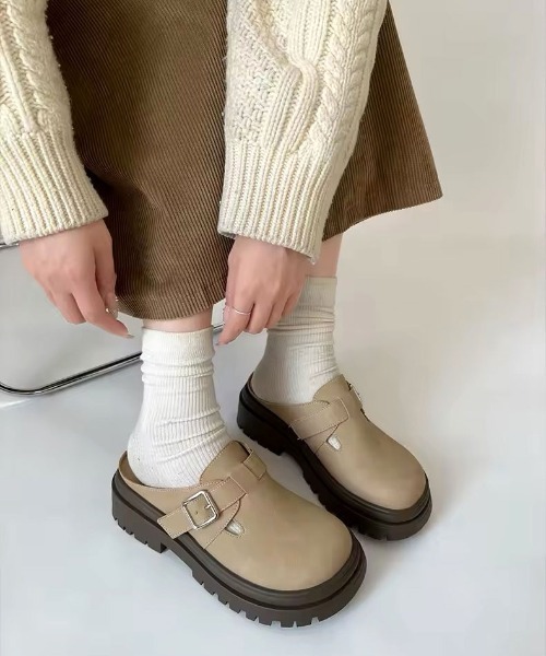 ammy.(エイミードット)の「【 ammy. / エイミードット 】 厚底 サボサンダル / クロッグシューズ(サンダル・レディース・ライトベージュ/ベージュ/ブラウン・38/39/37/36)」の13枚目の写真