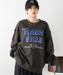 RAGEBLUE | ヴィンテージライク/ロックプリントスウェット(スウェット)