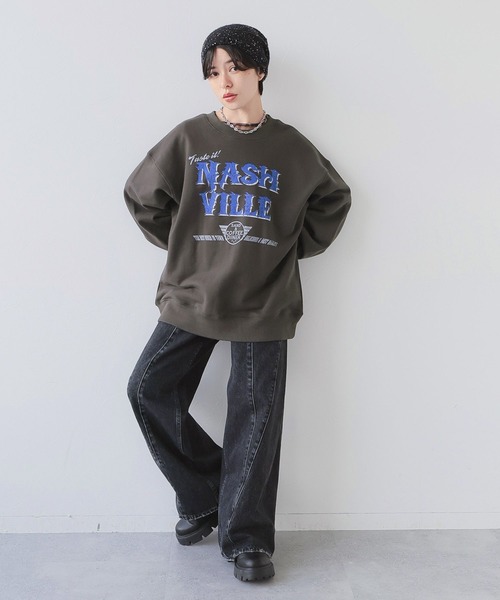 RAGEBLUE（レイジブルー）の「ヴィンテージライク/ロックプリントスウェット（スウェット・レディース・ホワイト/スミクロ・FREE）」の8枚目の写真