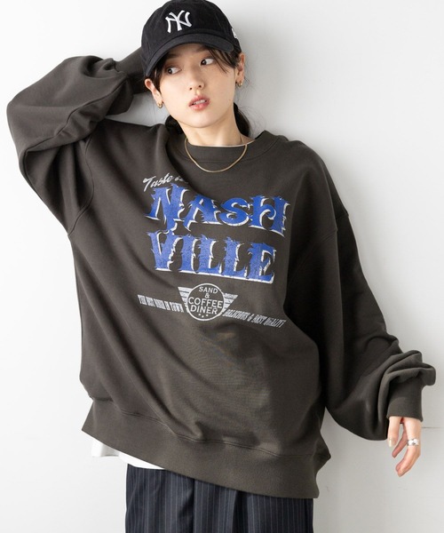 RAGEBLUE（レイジブルー）の「ヴィンテージライク/ロックプリントスウェット（スウェット・レディース・ホワイト/スミクロ・FREE）」の19枚目の写真