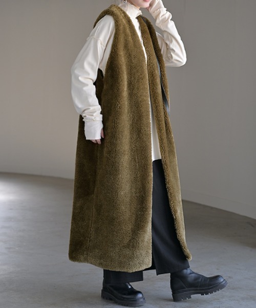 上質ボアロングジレ（ベスト）｜HUG.U（ハグユー）のファッション通販