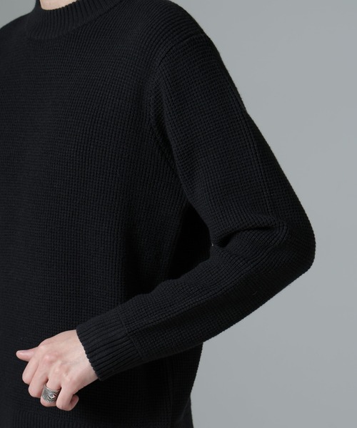 美品 45R ワッフルウール紡のビッグセーター 0 カラーネップニット JIGGYS SHOP（ジギーズショップ） ニットセーター メンズ トップス