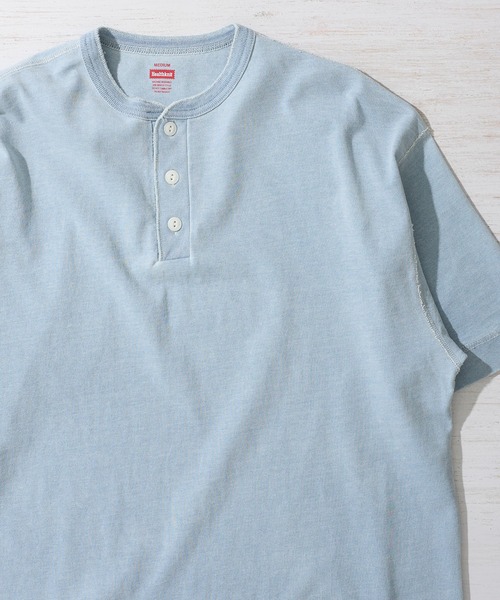 Healthknit】Henleyneck S/S Tee Indigo / インディゴ染め ヘンリー