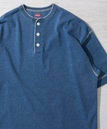 【Healthknit】Henleyneck S/S Tee Indigo / インディゴ染め ヘンリーネック Tシャツ