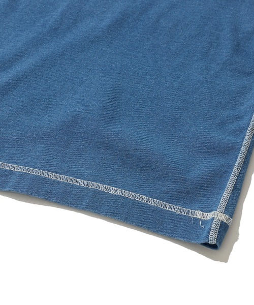 Healthknit(ヘルスニット)の「【Healthknit】Henleyneck S/S Tee Indigo / インディゴ染め ヘンリーネック Tシャツ(Tシャツ/カットソー・メンズ・サックスブルー/ブルー・MEDIUM/LARGE/X-LARGE)」の9枚目の写真