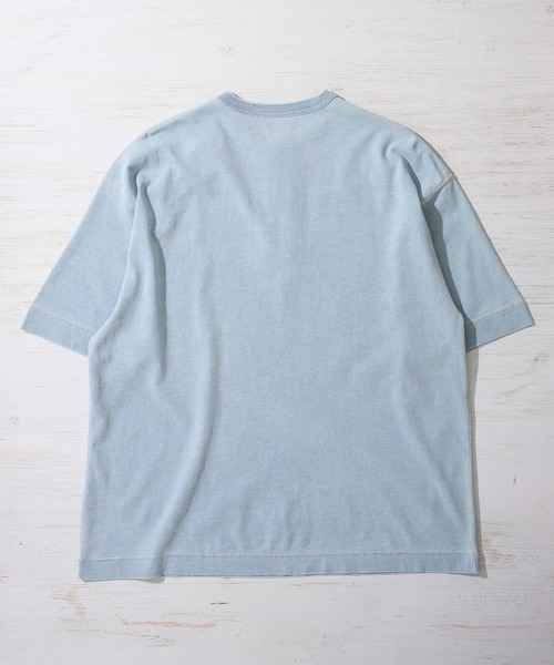 Healthknit】Henleyneck S/S Tee Indigo / インディゴ染め