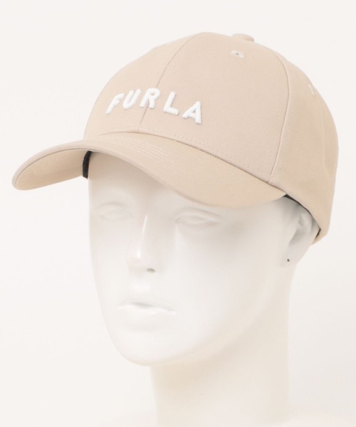 新品未使用　フルラ　ベージュ　キャップ　ロゴ入り　FURLA セール】キャップ ロゴ立体刺繍（キャップ）｜FURLA（フルラ）の