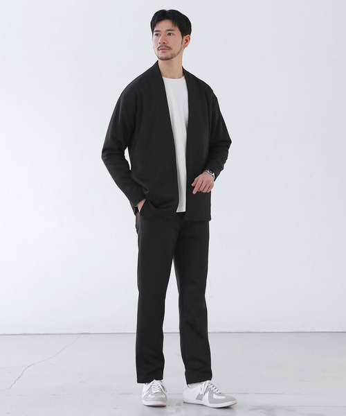 SPU(スプ)の「リラックスフィットストレッチスパンフライス長袖カットソー(Tシャツ/カットソー・メンズ・ブラック/ホワイト/杢グレー・S/M/L/XL)」の13枚目の写真