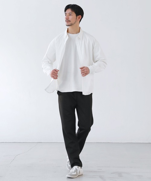 SPU(スプ)の「リラックスフィットストレッチスパンフライス長袖カットソー(Tシャツ/カットソー・メンズ・ブラック/ホワイト/杢グレー・S/M/L/XL)」の16枚目の写真