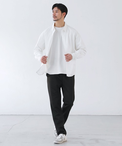 SPU(スプ)の「リラックスフィットストレッチスパンフライス長袖カットソー(Tシャツ/カットソー・メンズ・ブラック/ホワイト/杢グレー・S/M/L/XL)」の17枚目の写真