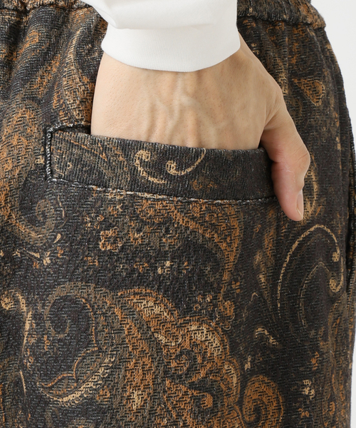 417 EDIFICE（フォーワンセブンエディフィス）の「プリントジャージーイージーパンツ（スラックス・メンズ・ブラウン/グリーン/ネイビー・LARGE/MEDIUM）」の8枚目の写真