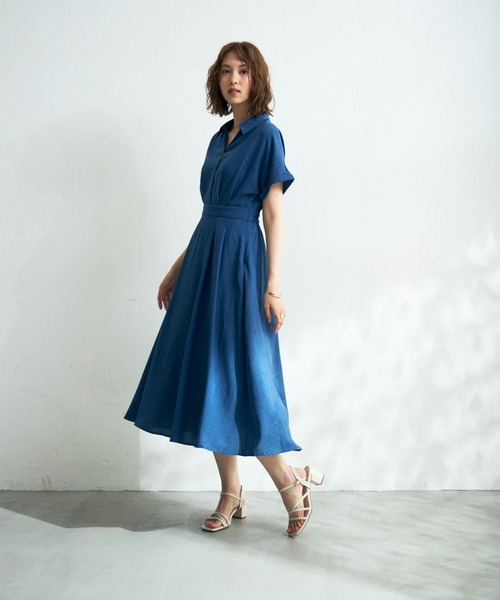 MISCH MASCH(ミッシュマッシュ)の「新色追加 ZOZO限定 ドルマンシャツワンピース(ワンピース・レディース・ブルー/ライトブルー/ブラウン・フリ-)」の15枚目の写真