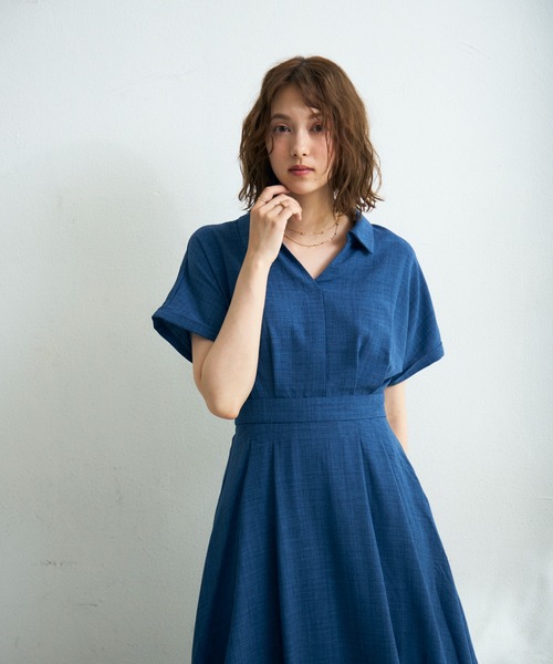 MISCH MASCH(ミッシュマッシュ)の「新色追加 ZOZO限定 ドルマンシャツワンピース(ワンピース・レディース・ブルー/ライトブルー/ブラウン・フリ-)」の19枚目の写真